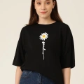 Baskılı   T-shirt - Siyah -