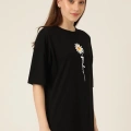 Baskılı   T-shirt - Siyah -