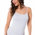 Bayan İp Askılı Çıtçıtlı Body Beyaz