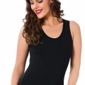 Bayan Kalın Askılı Body Siyah
