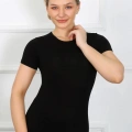 Bayan Kısa Kol Body Siyah