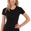 Bayan Kısa Kol Çıtçıtlı Body Siyah