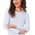 Bayan Uzun Kol Body Beyaz