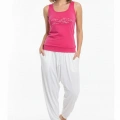 Bayan Yazlık Poly Şalvarlı Pijama 21519