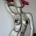 Bel Ve Boyun Detaylı Şık Deri Harness - 426