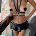 Beli Çift Sıralı Üçgen Deri Harness - 114