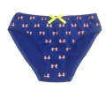 Berrak Kadın İçin Saks Renk Kurdele Süslemeli Bikini 11103
