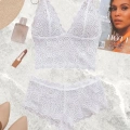 Beyaz Dantel Bralet Şort Takımı Askılı Şık Kadın Ev Giyim