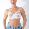 Beyaz Dantelli Toparlayıcı Sütyen - 506