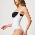 Beyaz Göğsü Açık Agraflı Body Korse