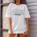 Bisiklet Yaka Baskılı T-shirt - Beyaz