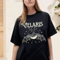 Bisiklet Yaka Baskılı T-shirt - Siyah