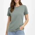 Bisiklet Yaka Tişört Regular Kalıp Basic Pamuklu Günlük Kullanım T-shirt - Mint Yeşili