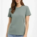 Bisiklet Yaka Tişört Regular Kalıp Basic Pamuklu Günlük Kullanım T-shirt - Mint Yeşili