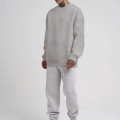 Biskilet Yaka Üç İplik SweatShirt - Gri -