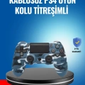 Bluetooth Kablosuz PS4 Gamepad Çift Motorlu Siyah Controller