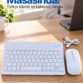 Bluetooth Klavye Mouse Seti Türkçe Tuş Dizilimli Beyaz