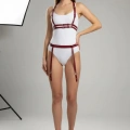 Bordo Harness Takım Deri Vücut Aksesuarı - 232