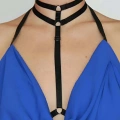 Boyunda Çift Sıralı Şık Lastik Harness - 84