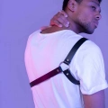 Çapraz Kol Detaylı Erkek  Deri Harness - m3