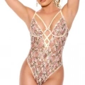 Çiçek Desenli Fantezi Body