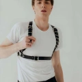D Halka Detaylı Şık Erkek  Harness - m92