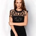 Damla Detaylı Şık Deri Harness Şal - 1407