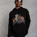 DANKES Baskılı Kapüşonlu Sweat - Siyah -