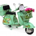 Dekoratif Metal Scooter Sepetli