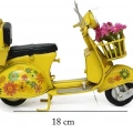 Dekoratif Metal Scooter Sepetli