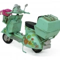 Dekoratif Metal Scooter Sepetli