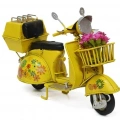 Dekoratif Metal Scooter Sepetli