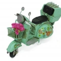 Dekoratif Metal Scooter Sepetli