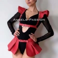 Deri Elbise Harness, Mini Deri Etek, Deri Elbise Etek Harness - 1001