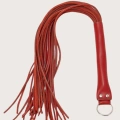 Deri Fantezi Harness Kırmızı Kırbaç