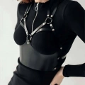 Deri Harness Büstiyer, Şık Deri Korse - 872