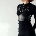 Deri Harness Büstiyer, Şık Deri Korse - 872