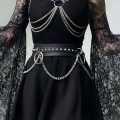 Deri Ve Zincirli Şık Harness Takım - 413