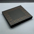 Desenli Siyah Deri Defter Kalem Set