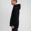 Double Oversize Kapşonlu Nakışlı SweatShirt - Siyah