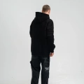 Double Oversize Kapşonlu Nakışlı SweatShirt - Siyah