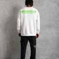 Erkek 3 iplik Bisiklet yaka Baskılı Sweatshirt - Beyaz