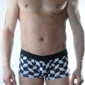 Erkek 3D Küp Desenli Boxer