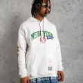 Erkek Baskılı Kapüşonlu Sweatshirt - Beyaz