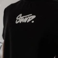 Erkek Baskılı Oversize T-shirt - Siyah