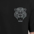 Erkek Baskılı Oversize T-shirt - Siyah