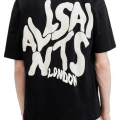 Erkek Baskılı Oversize T-shirt - Siyah