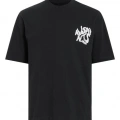 Erkek Baskılı Oversize T-shirt - Siyah