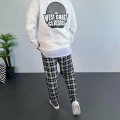 Erkek Baskılı Üç İplik Kapüşonlu Oversize Sweatshirt - Beyaz