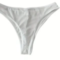 Erkek  Biyeli Beyaz Transparan Brazillian Slip